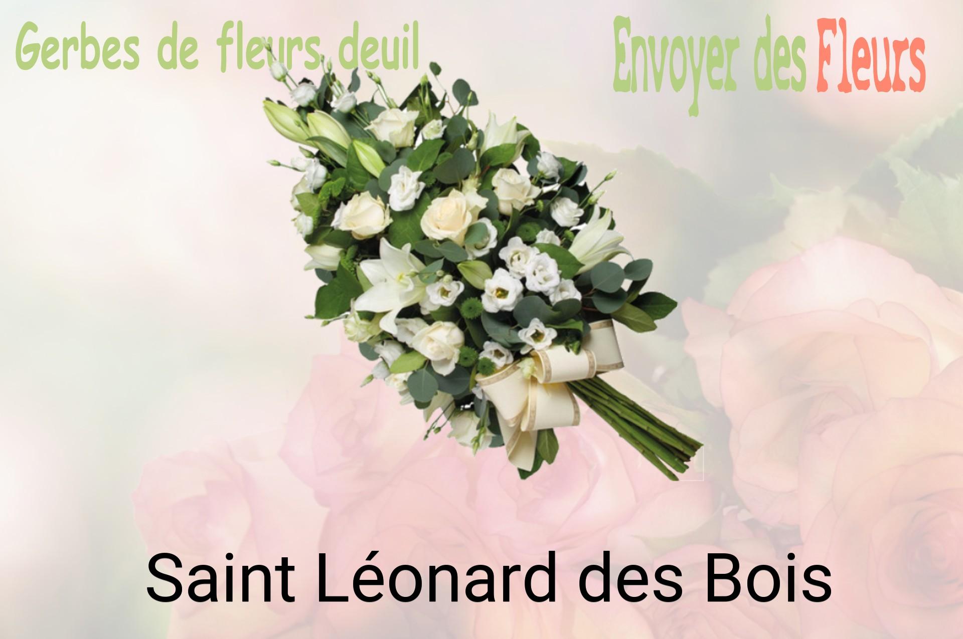 Gerbe de fleurs de deuil livrée à Saint-Léonard-des-Bois
